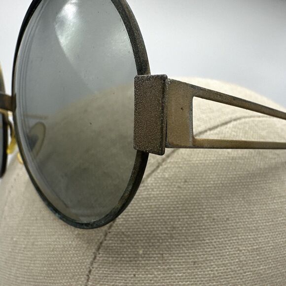 Oleg Cassini Cool Ray Polaroid 340 Round Gold Sunglasses 1960s Vtg Hippy Gypsy main image 13